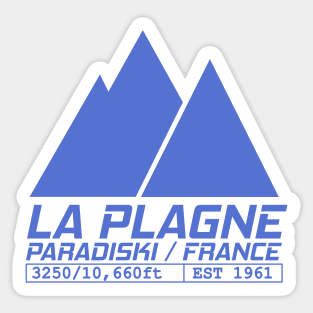 La Plagne France Ski Resort Paradiski Skiing Sticker